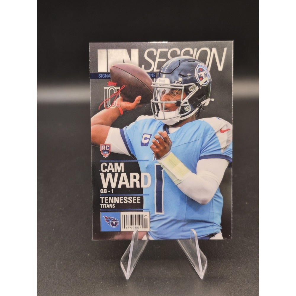 2025‎ Topps Signature Class Cam Ward #IS-20 In Session (RC) Tennessee Titans